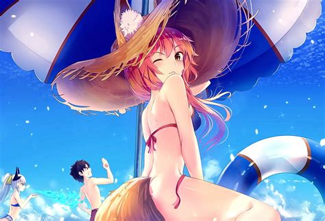 Free download | HD wallpaper: Fate Series, Fate/Grand Order, Tamamo no Mae, blue, water, women ...