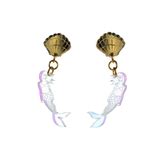 Shell and Mermaid Dangle Earrings – VincaUSA