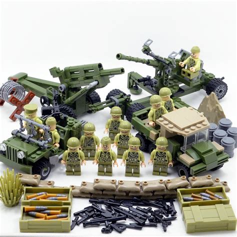 4in1 US Army Weapon Gun World War 2 Military SWAT Lego Minifigure Toys