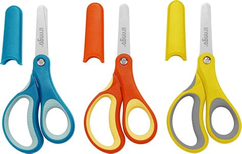 LIVINGO 3 Pack 5” Kids Scissors, Left/Right Handed Blunted Stainless Safety Toddler Preschool ...