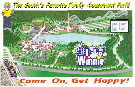 Lake Winnepesaukah (Lake Winnie) - 2009 Park Map