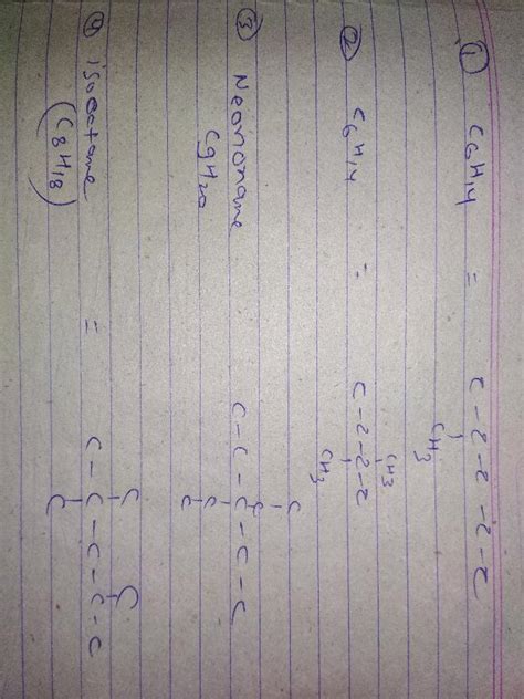 Draw the structure of given compound in Bondline and condensed structure Isohexane Neohexane ...