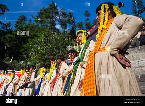 High caste Rajputs dancing at the Nagar Festival, Himachal Pradesh, India Stock Photo - Alamy