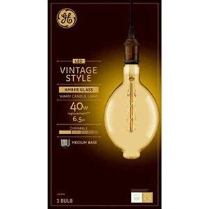 GE Vintage 40-Watt Amber Dimmable Edison Light Bulb - Very Large Statement Bulb 43168502092 | eBay