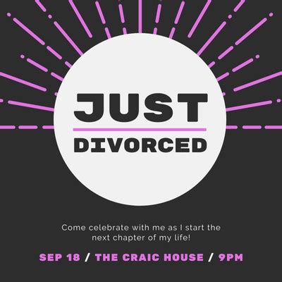 Free custom printable divorce party invitation templates | Canva