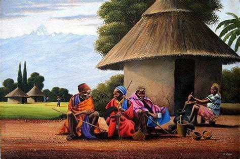 African Village Elders - Stramaxstore - Paintings & Prints, Ethnic, Cultural, & Tribal, African ...