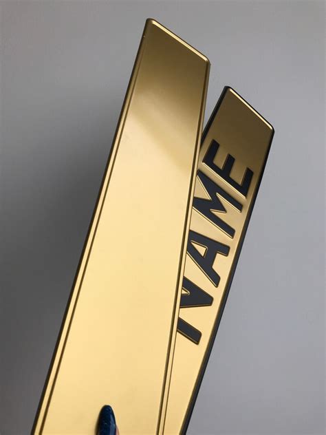 Custom Gold Name Badge Sign Plaque Plate License Name Metal - Etsy