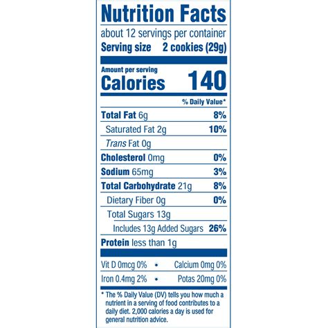 Oreo Cookie Nutrition Facts Label - Nutrition Ftempo