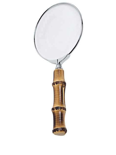 Lorenzi Milano Bamboo Magnifying Glass | Brown | FARFETCH