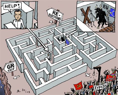 In King Minos Labyrinth? By MarkusSzy | Politics Cartoon | TOONPOOL