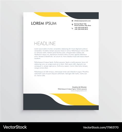 Creative letterhead design template Royalty Free Vector