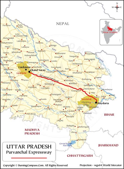 Purvanchal Expressway Route Map, Purvanchal Expressway Map, Uttar ...