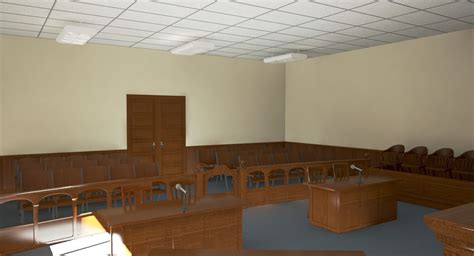 Courtroom Interior 3D model | CGTrader