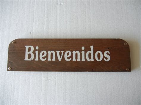 Bienvenidos-Rustic Wooden Sign by WoodGrainsByWayne on Etsy