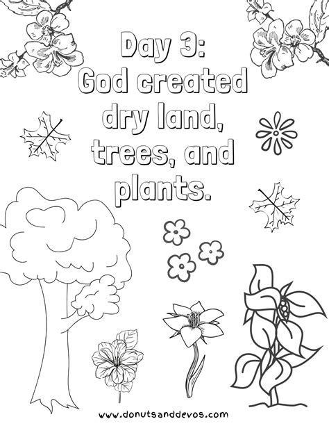 Creation Coloring Pages - Donuts and Devos