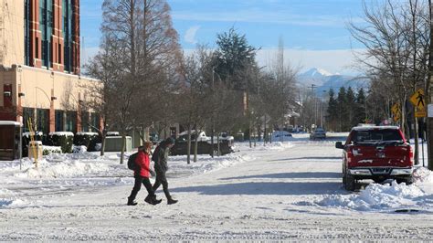 Snow, strong winds batter Bellingham, Whatcom lowlands | Bellingham Herald