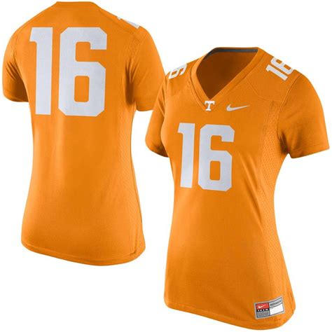 Women's Nike No.16 Tennessee Orange Tennessee Volunteers Game Replica Football Jersey ...