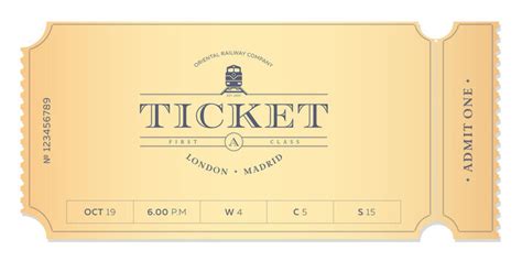 Vintage Train Ticket