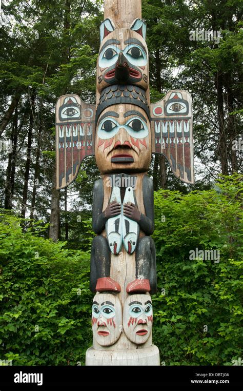 Totem Poles, Totem Bight State Park, Ketchikan,Alaska Stock Photo - Alamy