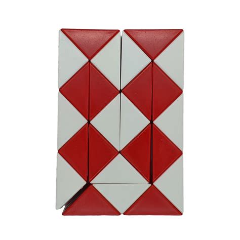 Snake Cube Puzzle 24 Sections White Red – WizZon