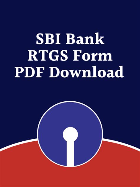 SBI Bank RTGS Form PDF Download – OnlineGyanPoint