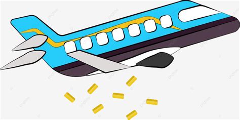 Coloring Sky Clipart PNG Images, A Blue Jet Plane Is Dropping Parcels ...