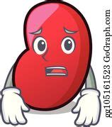 Vector Illustration - Crying jelly bean mascot cartoon. Stock Clip Art gg105192657 - GoGraph