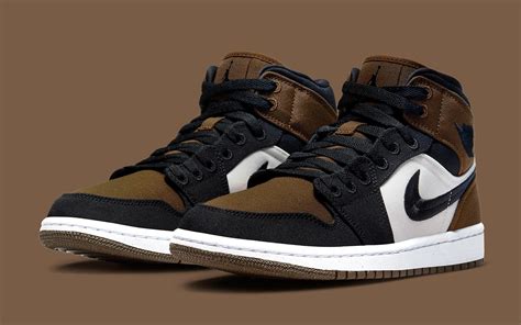 Air Jordan 1 Mid 'Brown Toe' Release Info - JustFreshKicks