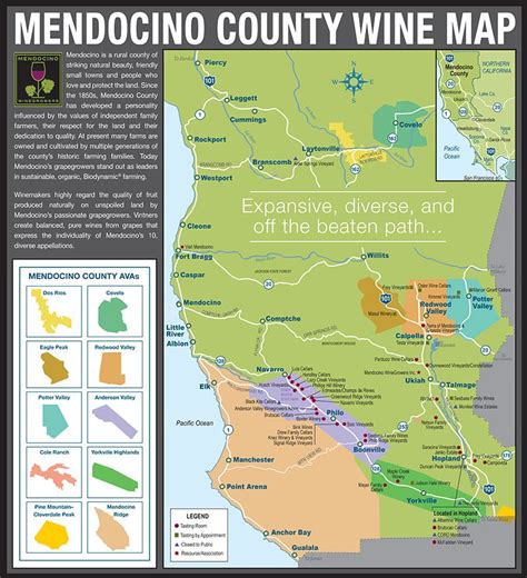 Mendocino County Appellations Map - Norcalvineyards.com