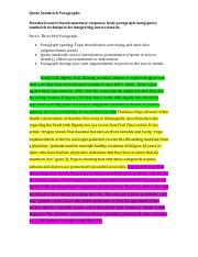 Quote Sandwich paragraphs - Quote Sandwich Paragraphs Standard source-based summary-response ...