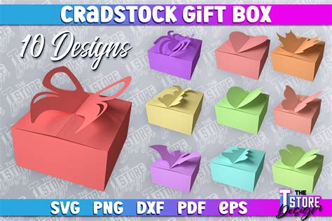 Cardstock Gift Box | Paper Gift Box SVG Graphic by The T Store Design · Creative Fabrica