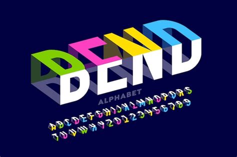 Premium Vector | Bending 3D style font design, typography design ...