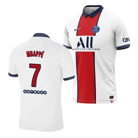 Kylian Mbappe Paris Saint Germain Away Jersey White 2020 21 in 2022 | Jersey outfit, Jersey ...