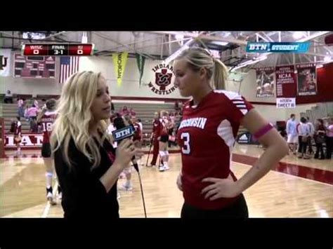 Wisconsin at Indiana - Volleyball Interview - YouTube