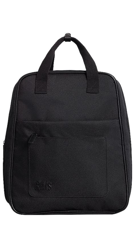 BEIS The Expandable Backpack in Black | REVOLVE