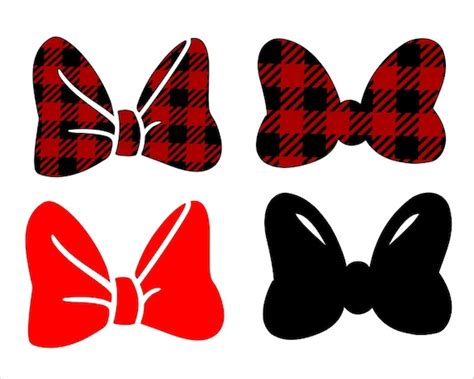 SVG DXF PNG Minnie Mouse Bow Clipart / Layared Minnie Mouse | Etsy