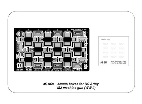 Ammo boxes for US Army (WWII) M2 machine gun • Aber