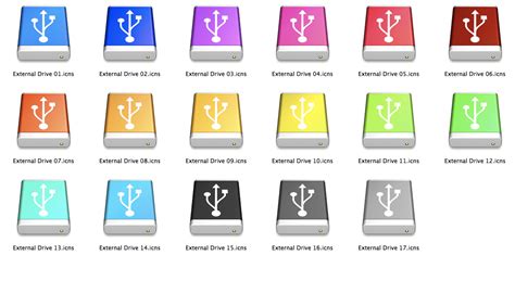 Mac USB Drives Multiple Colors by inspireology on DeviantArt