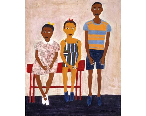 Black Children Folk Art Portrait, African American Painting, William H ...