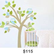 Baby Nursery Wall Decals-Wall Stickers - Leafy Dreams Nursery Decals, Removable Kids Wall Decals ...