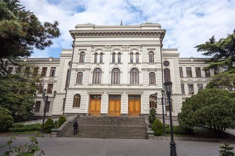 View Tbilisi State University Established 1918 Education — Stock Photo © samurkas #349009248