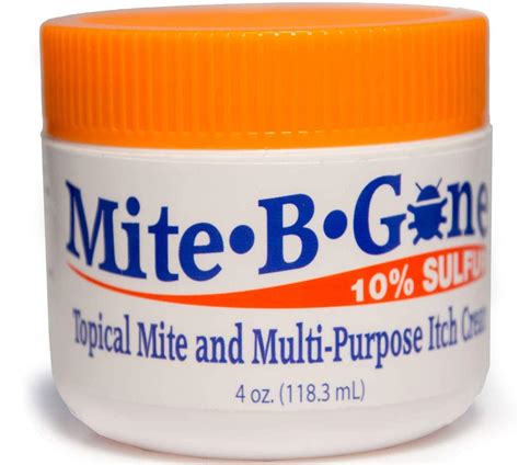 Buy Mite-B-Gone 10% Sulfur Cream Itch from Mites, Insect Bites, Acne, and Fungus (4oz) Fast and ...