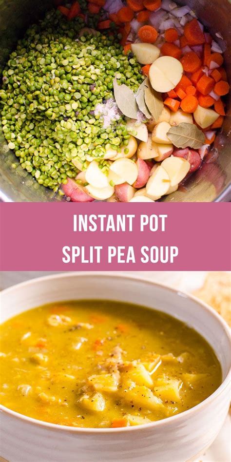 instant pot split pea soup is the perfect way to use up leftover peas and carrots
