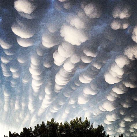 These mammatus clouds formed on June 26th 2012 above Regina, Canada shortly after a thunderstorm ...