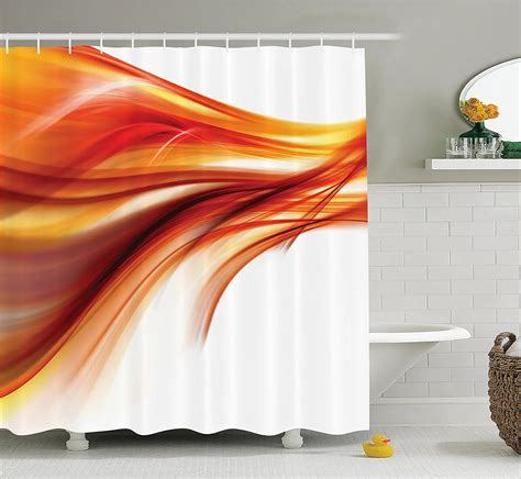 Aliexpress.com : Buy Orange Shower Curtain Set Abstract Home Decor Modern Contemporary Abstract ...