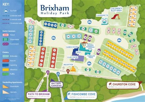 Brixham Holiday Park Map | Site Map & Layout | Devon Holiday Park