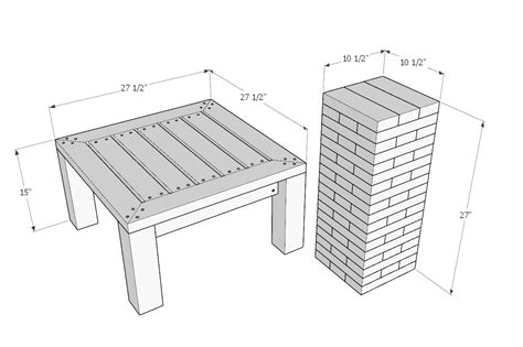 Giant Jenga blocks and table DIY plans - DIY projects plans