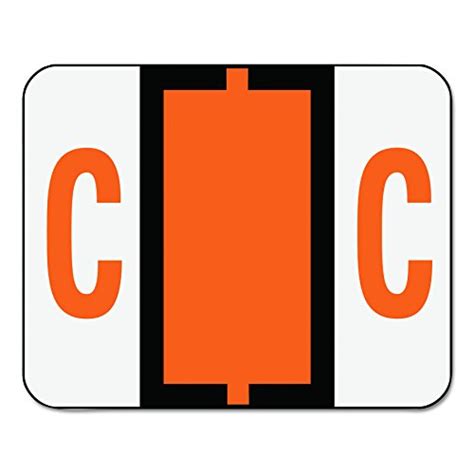 Smead BCCR Bar-Style Color-Coded Alphabetic Label, C, Label Roll, Dark Orange, 500 labels per ...