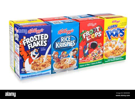 Cereal Boxes, Kellogg's Stock Photo - Alamy