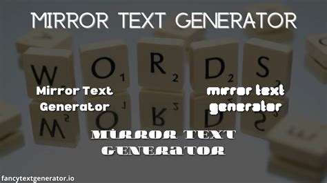 Mirror Text Generator 🤠 Mirrored words | Mirror text